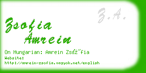 zsofia amrein business card